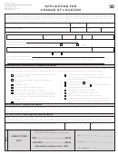 Form Dr 2003 - Application For Change Of Location - 1999