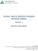 School Health Services Program Manual - General Information - Colorado Department Of Education - Department Of Health Care Policy Printable pdf