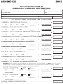 Form Ar1000-Co - Individual Income Tax - Schedule Of Check-Off Contributions - 2015 Printable pdf