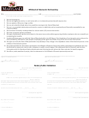 Affidavit Of Domestic Partnership - Maryland