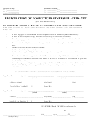 Registration Of Domestic Partnership Affidavit Form - City Of Urbana, Illinois
