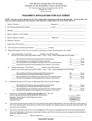 Ncsb Form 7 - Teacher's Application For Cle Credit
