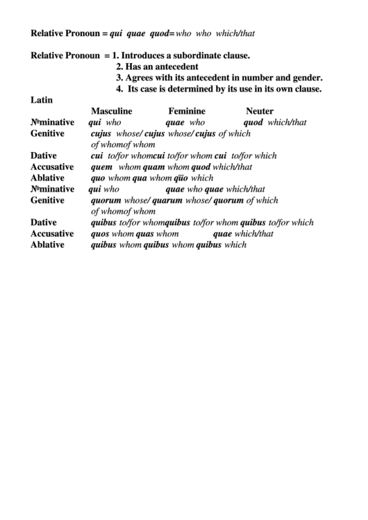 Latin Language Worksheets