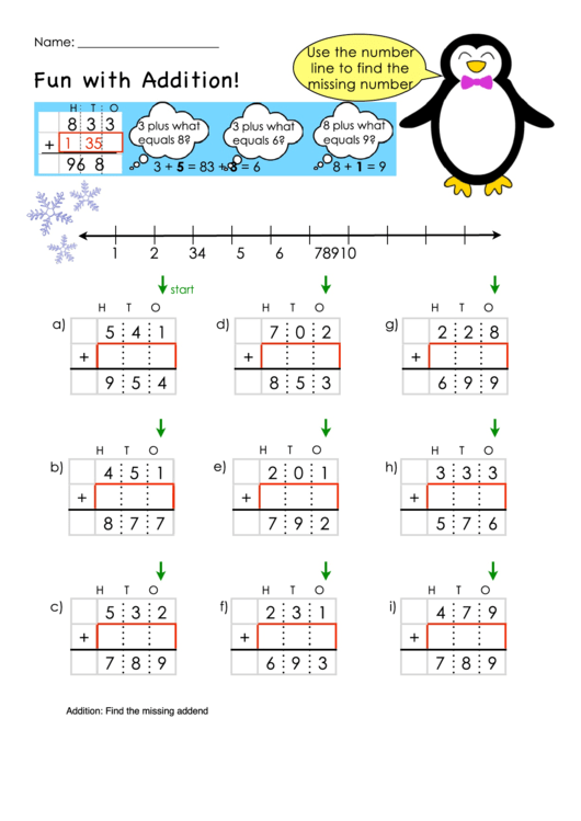Addition Worksheet With Answers Printable pdf