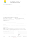 Form Dh 3203 - Authorization To Disclosure Confidential Information - Florida Department Of Health