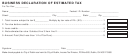 Business Declaration Of Estimated Tax Form - The City Of Dublin Income Tax Division