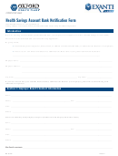 Form Ms-04-1598 - Health Savings Account Bank Notification Form