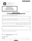 Form 87a88 Dlllp Withdrawal - Certificate Of Withdrawal For A Nevada Registered Limited-liability Limited Partnership