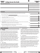 Form Ftb 3592 - College Access Tax Credit - 2016