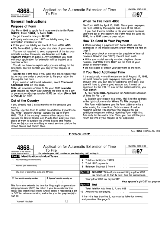 Printable Form 4868