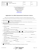 Form Sh 125 - Application For A Mold Assessment Contractor License