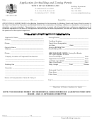 Application For Building And Zoning Permit - Town Of Guilderland