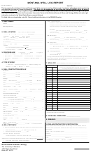 Form 603 - Montana Well Log Report