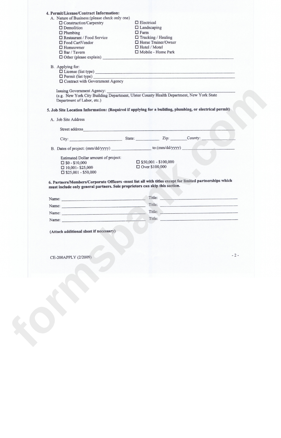 Form Ce-200apply - Application For Certificate Of Attestation Of Exemption From Nys Workers