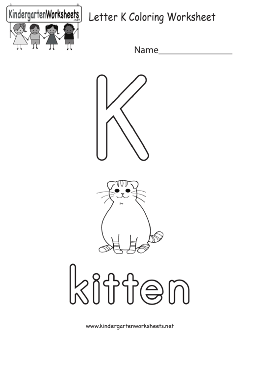 Letter K Coloring Worksheet Printable pdf