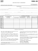 Form Ur-50 - Certification To Assessor - 1998-99