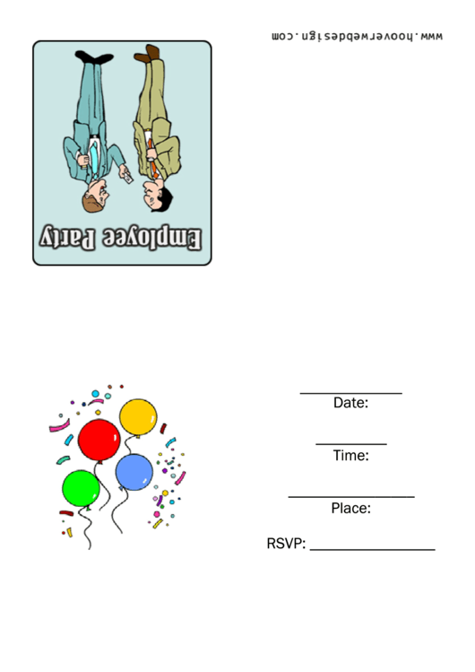 Employee Party Invitation Template Printable pdf