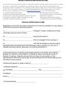 Resale Verification Form