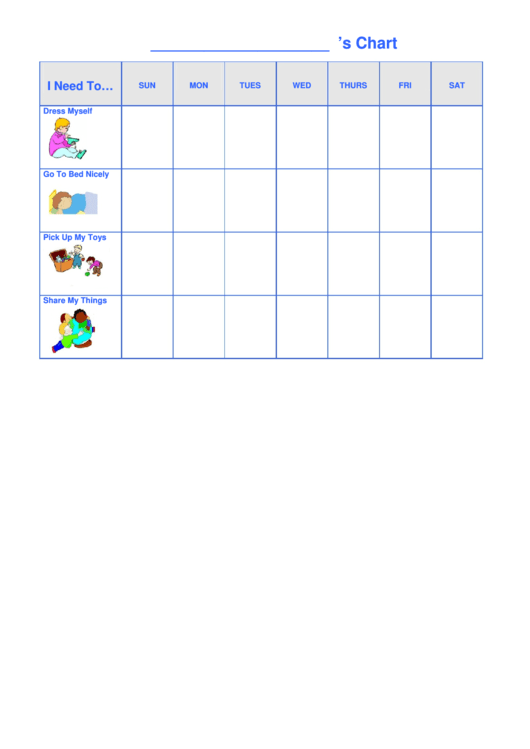 Young Child Chart (Boy) printable pdf download