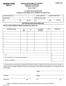 Arizona Form 840-a - Cigarette Distributor's Affidavit For Rebate Of Cigarette Taxes Paid