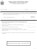 Maine Capital Investment Credit Worksheet - 2015