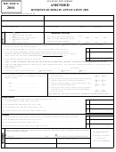 Form Hr-1040-x - Amended Homestead Rebate Application - 2001