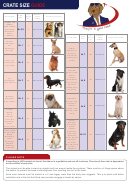Dog/cat Crate Size Chart