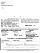 2010 Personal Property Tax - Short Form - Town Of Greenwich Printable pdf