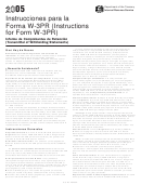 Instrucciones Para La Forma W-3pr (instructions For Form W-3pr) - Informe De Comprobantes De Retencion (transmittal Of Withholding Statements) - 2005