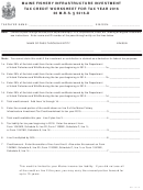 Maine Fishery Infrastructure Investment Tax Credit Worksheet For Tax Year 2016 - Maine Revenue Services Printable pdf