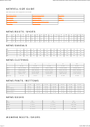 Merrell Size Chart Printable pdf
