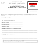 Application For Certificate Of Authority Foreign Cooperative - South Dakota Secretary Of State