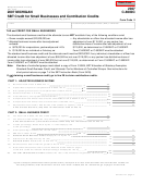 Form C-8000c - Michigan Sbt Credit For Small Businesses And Contribution Credits - 2007