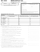 Form Mt - Mercantile Tax - City Of Pittsburgh - 2004 Printable pdf