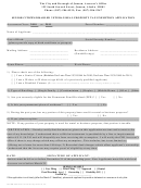 Senior Citizen/disabled Veteran Real Property Tax Exemption Application Form - Cbj Assessor's Office - 2010/2011