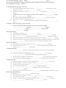 Forms Of Energy Worksheets