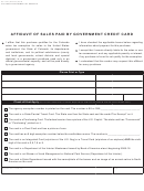 Form Dr 1367 - Affidavit Of Sales Paid By Government Credit Card