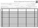 Kansas Independent Nomination Petition Ip - Affidavit Of Petition Circulator