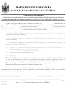 Form St-l-154 - Affidavit Of Exemption - Maine Revenue Services