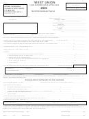Form Ir - Declaration Of Estimated Tax - Village Of West Union - 2002 Printable pdf