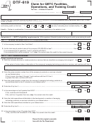 Form Dtf-619 - Claim For Qetc Facilities, Operations, And Training Credit - 2011