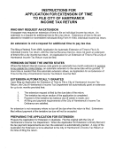 Instructions For Application For Extension Of Time To File City Of Hamtramck Income Tax Return