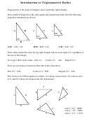 Introduction To Trigonometric Ratios Printable pdf