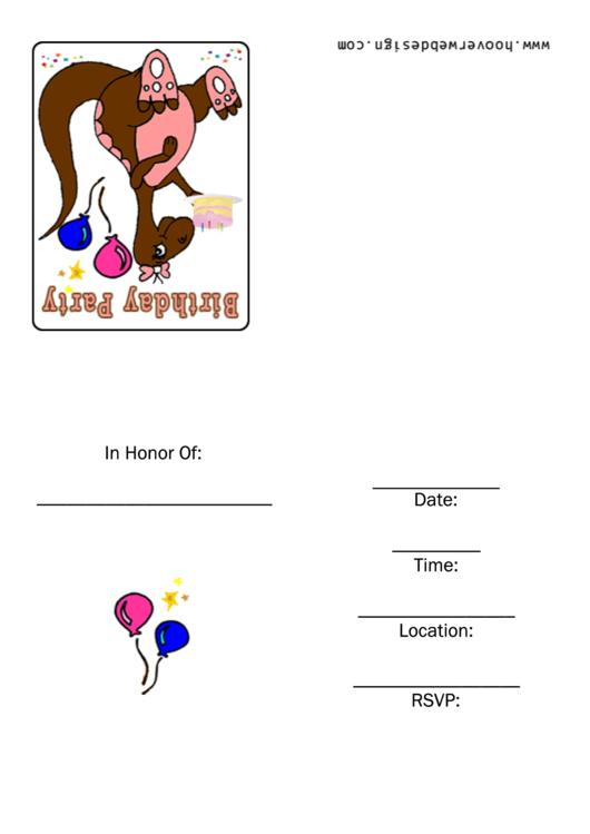 Dinosaur Birthday Party Invitation Template Printable pdf
