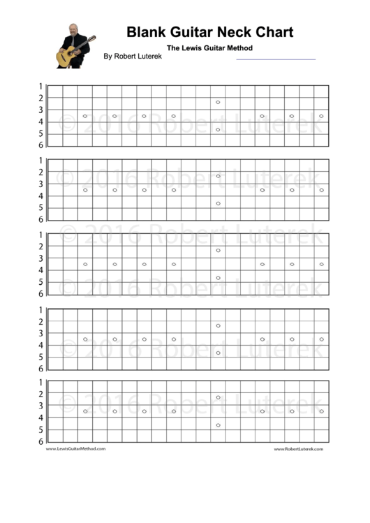 Blank Guitar Neck Chart Printable pdf