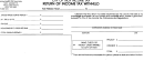 Form Tw-1 - Return Of Income Tax Withheld - City Of Troy, Ohio Income Tax