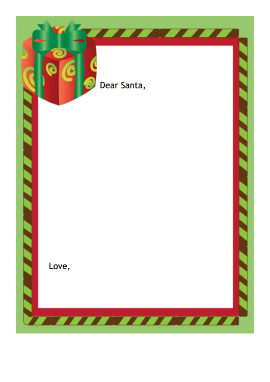 Letter To Santa Blank Template Printable pdf
