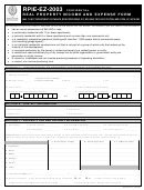 Form Rpie-ez - Real Property Income And Expense Form - 2003