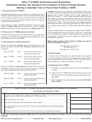 Ohio Form It 4708es Instructions And Worksheet Estimated Income Tax Payments For Investors In Pass-through Entities - 2005