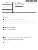 Form Llc-37.40 - Certificate Of Designation - Illinois Secretary Of State